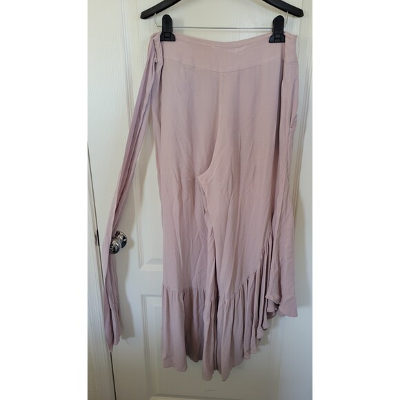 Women's Free People Dusty Rose Boho Lagenlook Flare Pants - Picture 2 of 6